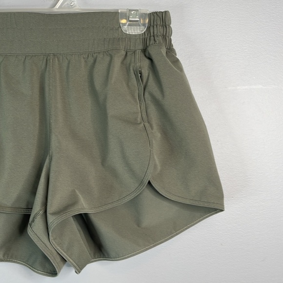 Lululemon Power Stride Short *2.5" Grey Sage Run Side Slits Elastic Drawcord 8 - Picture 5 of 9